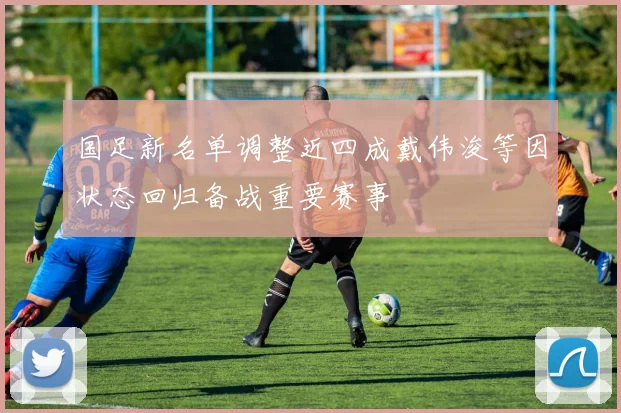 国足新名单调整近四成戴伟浚等因状态回归备战重要赛事